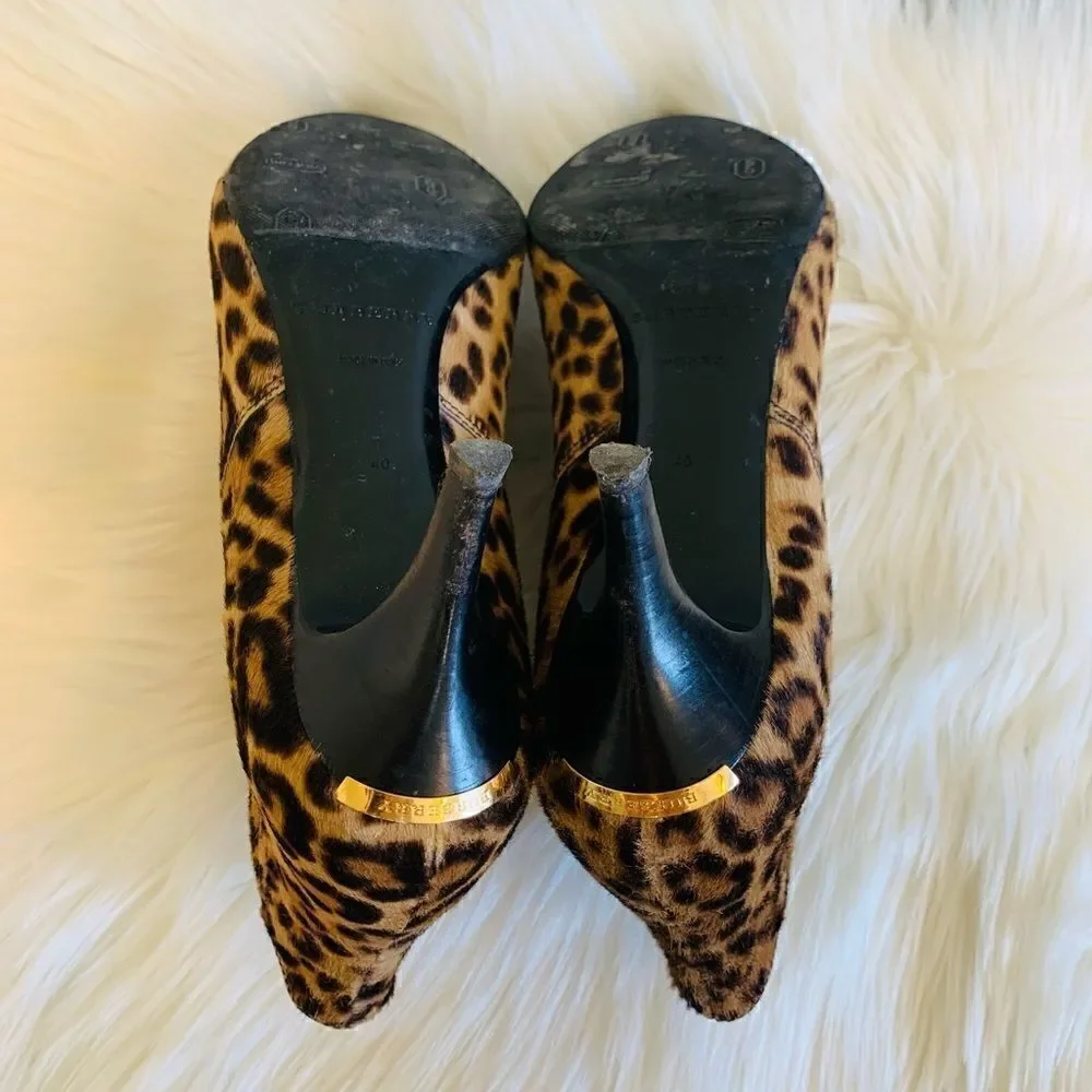 Burberry Camel Pony Hair Animal Print Booties! 🔥